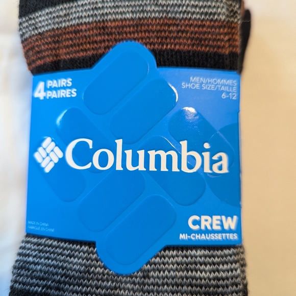 Mens Columbia Crew Wool Blend Socks 4 Pairs Brand New - Picture 5 of 7